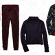 Hi-Rise Play Leggings, $35 | Textured Jogger, $40 | Boucle Turtleneck Sweater, $40 | Rise & Shine Satin PJ Top, $40